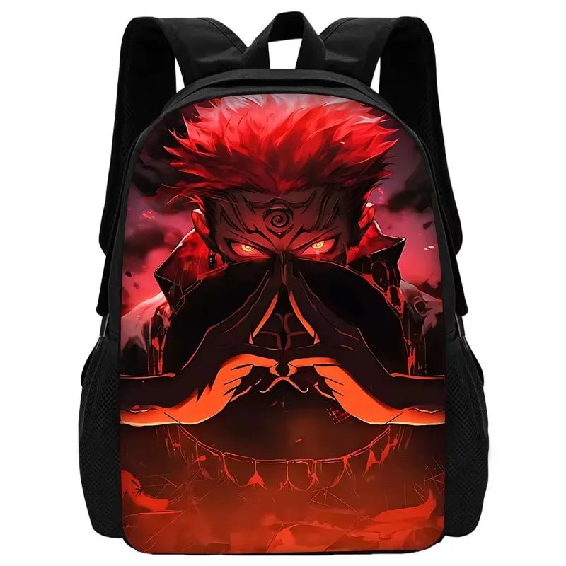 Sac à dos d'école Anime J-Jujutsu Kaisen pour enfant avec sacs à déjeuner, trousses à crayons, sacs d'école pour garçons et filles, meilleur cadeau