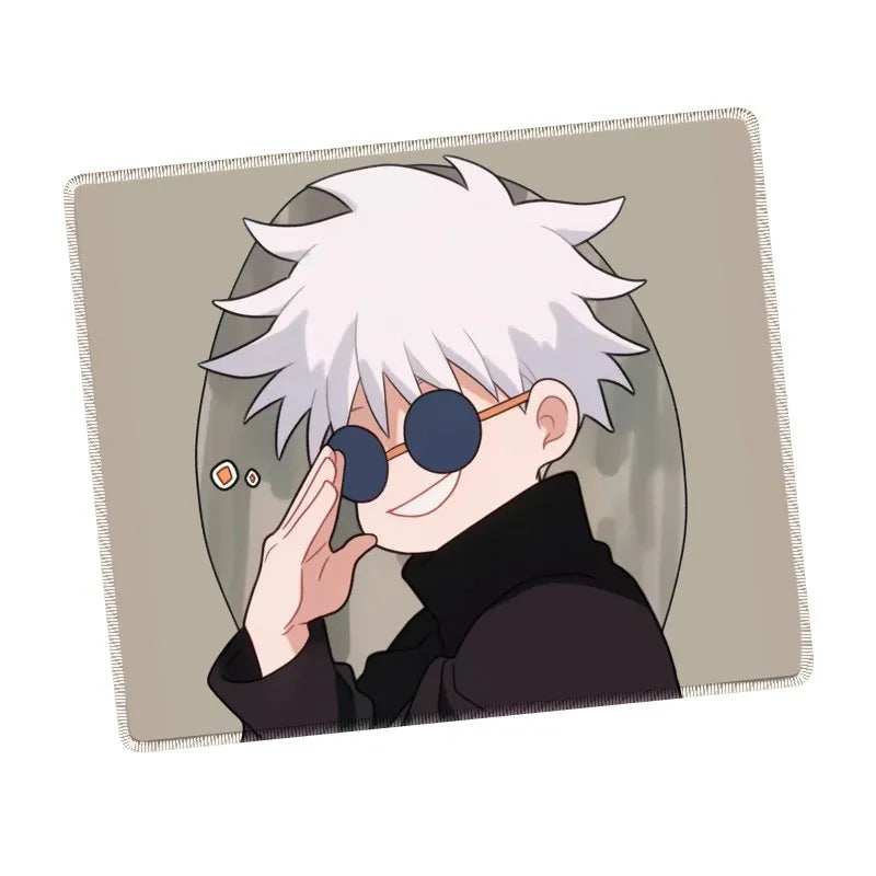 Premium Anime Jujutsu Kaisen Gojo Satoru Leather Mouse Pad Ryomen Sukuna Fushiguro Megumi E-sports Table Mat Small Keyboard Pad