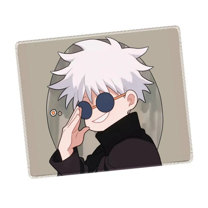 Premium Anime Jujutsu Kaisen Gojo Satoru Leather Mouse Pad Ryomen Sukuna Fushiguro Megumi E-sports Table Mat Small Keyboard Pad