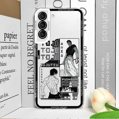 Coque souple inspirée de l'anime Jujutsu Kaisen Fushiguro Toji pour Samsung Galaxy S25, S24, S23 Ultra, S22, S21, S20 Plus, S24FE, A55, A54 5G