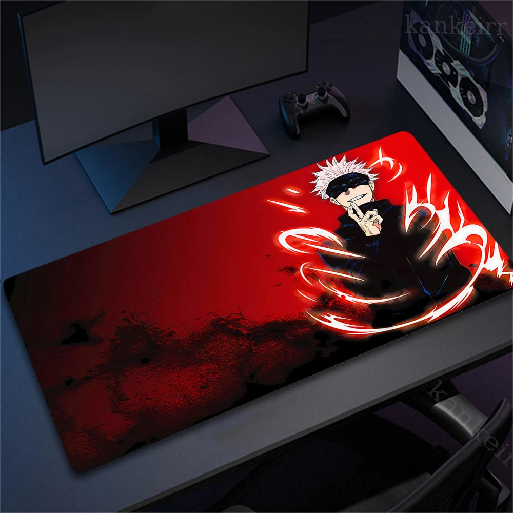 Jujutsu Kaisen Mouse Pad Anime Carpet PC Gamer Computer Black White Keyboard Gaming Accessories Desk Mat Gojo Satoru XL Mousepad
