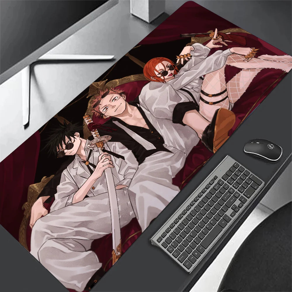 Jujutsu Kaisen XXL Mouse Pad Anime Gojo Satoru Large Gaming Mousepad Gamer Company Keyboard Mouse Mats Carpet Computer Desk Mat