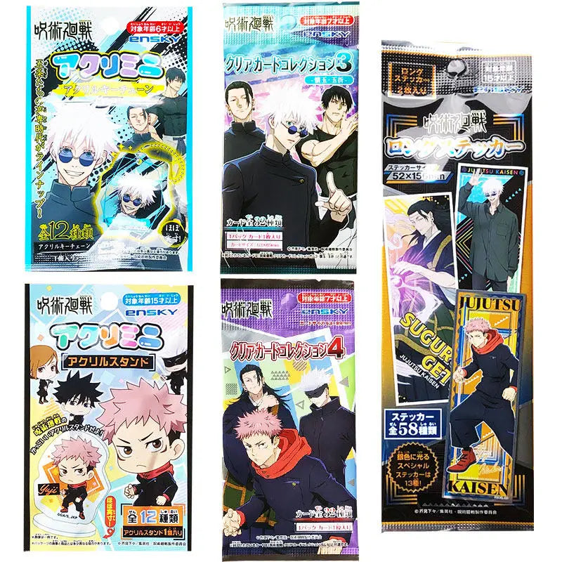 Original Jujutsu Kaisen Anime Merchandise Pvc Transparent Collector Card Blind Bag Vol 4 Collectible Trading Cards Toy