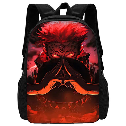 Sac à dos d'école Anime J-Jujutsu Kaisen pour enfant avec sacs à déjeuner, trousses à crayons, sacs d'école pour garçons et filles, meilleur cadeau