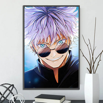 Jujutsu Kaisen Self-adhesive Poster Home Decoration Anime Figures Painting Wall Art Bedroom Cartoons Decor Gojo Satoru Wallpaper