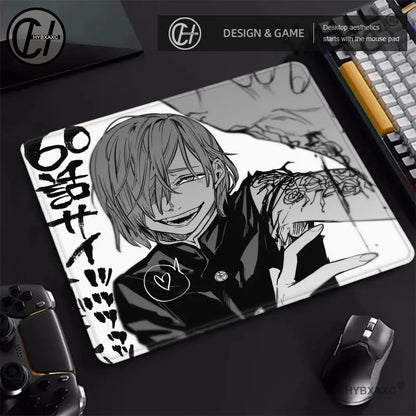 Japan Anime Mouse Pad Laptop 45×40 Black And White Desk Mat PC J-jujutsu K-kaisen Manga Mousepad XS Satoru Gojo Keyboard Rug Mat