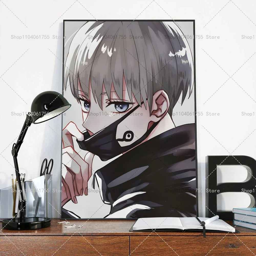 1PC Anime Jujutsu Kaisen Inumaki Toge Poster Self-adhesive Art Waterproof Paper Sticker Coffee House Bar Room Wall Decor