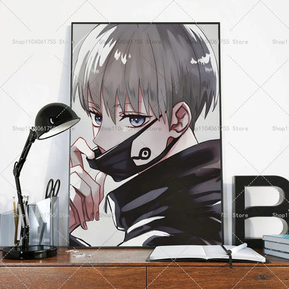 1PC Anime Jujutsu Kaisen Inumaki Toge Poster Self-adhesive Art Waterproof Paper Sticker Coffee House Bar Room Wall Decor