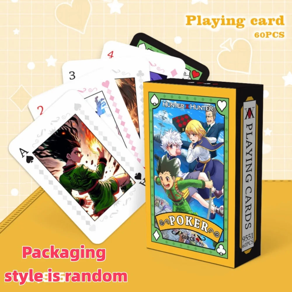 Anime Poker Toy Jujutsu Kaisen Board Game Cards ONE PIECE NARUTO HUNTER×HUNTER Cosplay Hardcover Table Game Fans Birthday Gift
