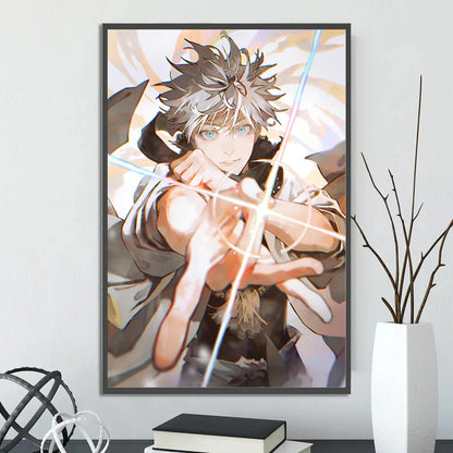 J-Jujutsu Self-adhesive Poster Anime Figures Home Decoration Painting Wall Art Bedroom Cartoons Decor Gojo Satoru Wallpaper