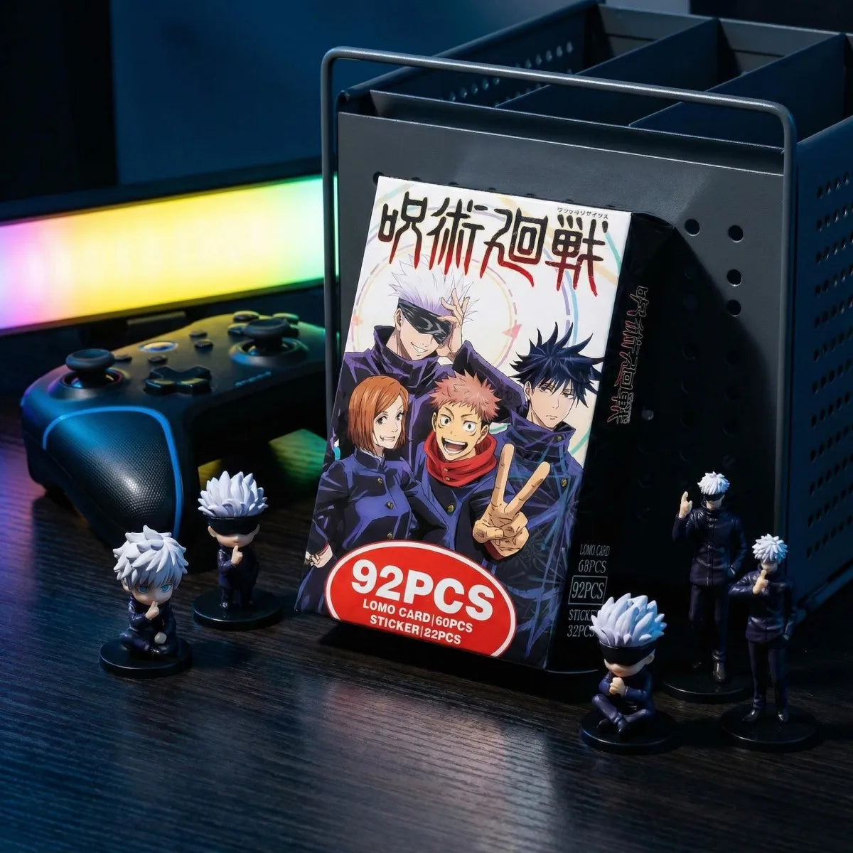 92PCS Cards Set Merch Anime Gojo Satoru Nobara Kugisaki Collectible HD Print Photo Card Jujutsu Kaisen Collect Fan Birthday Gift