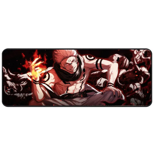 MRGLZY 40*90CM Hot Anime Jujutsu Kaisen Large Mouse Pad Ryomen Sukuna MousePads Computer Gaming Peripheral Accessories Desk Mat
