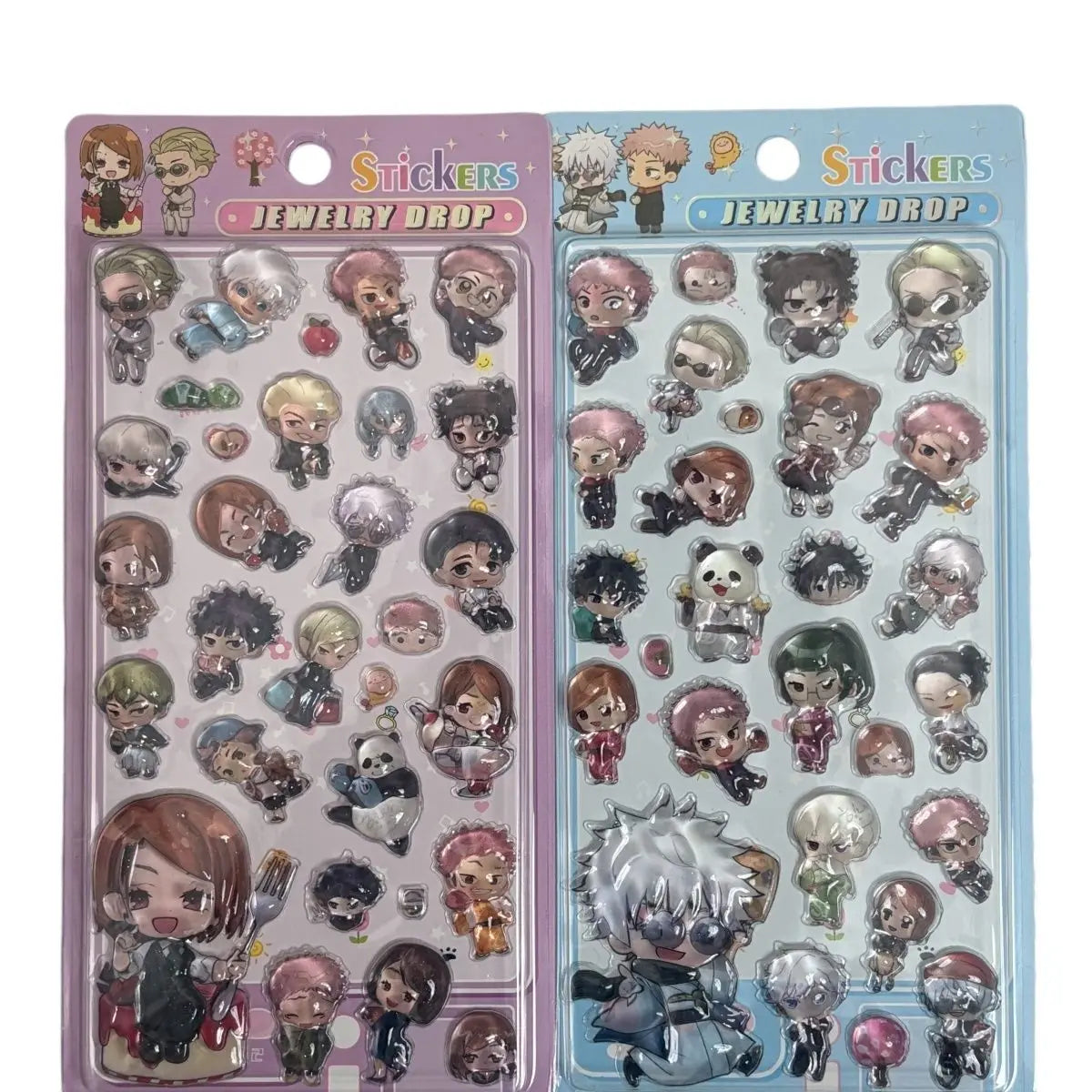 Hot Anime Jujutsu Kaisen Style 3D Crystal Epoxy Stickers Q Characters Decals for Phone Case Laptop Scrapbooking DIY Accessories