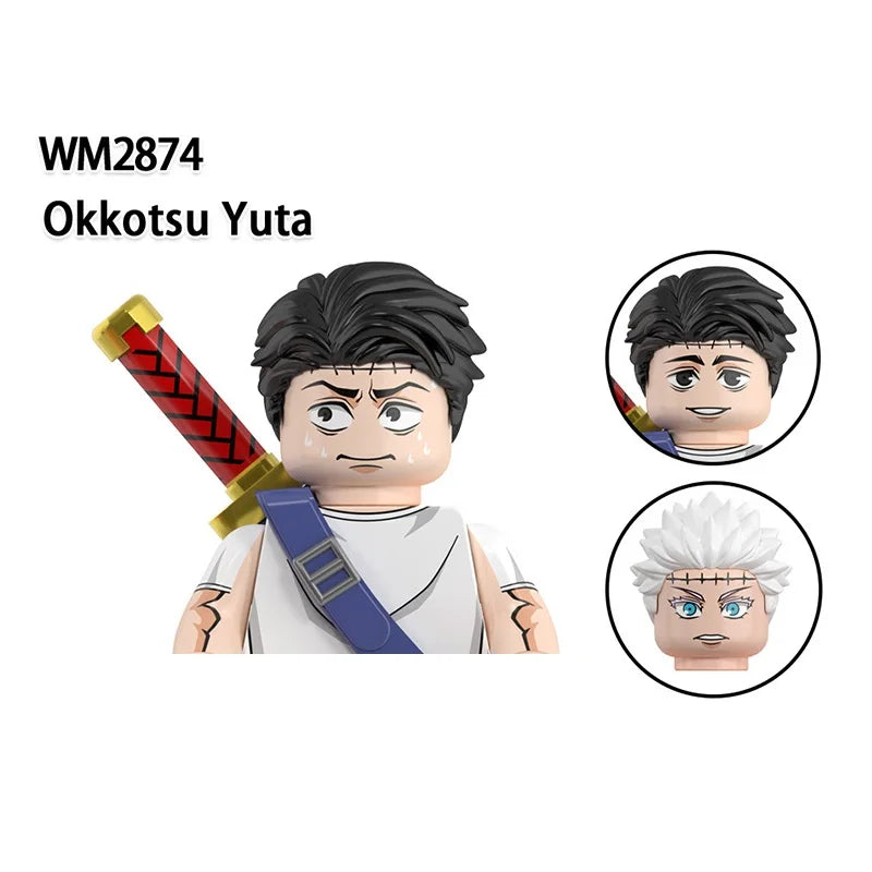 WM6200 WM6201 WM6202 Itadori Yuji Jujutsu Kaisen Set Building Blocks Mini Action Figure Toys