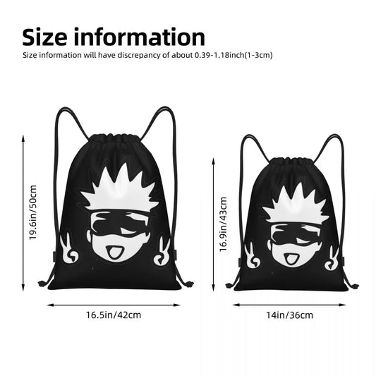 Sac à dos à cordon de serrage pour professeur drôle Jujutsu Kaisen Anime, sac de sport, sac à dos Gojo pour la course à pied