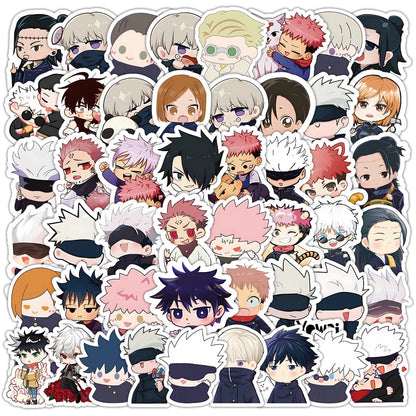 51-73pcs Set Jujutsu Kaisen Anime Itadori Yuji Gojo Satoru Geto Suguru Figures Cute Cartoon Diy Stickers Fans Peripheral Gift