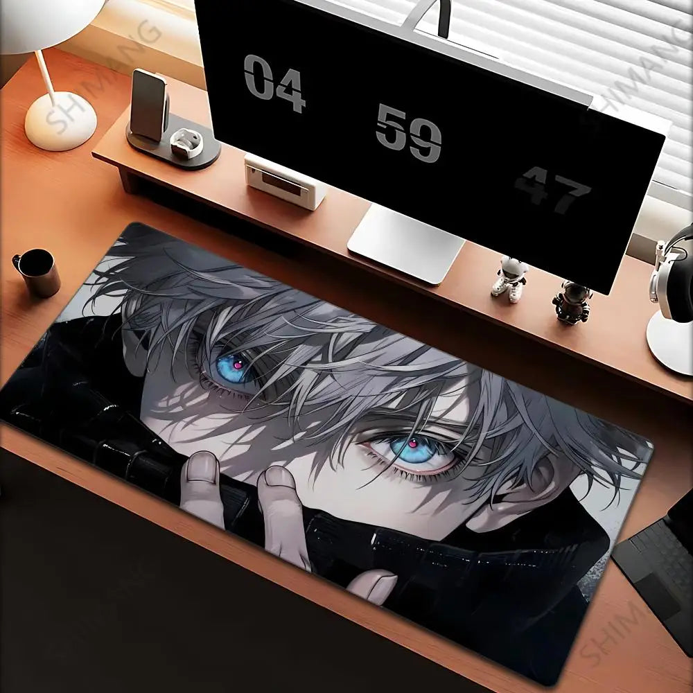 Anime Jujutsu Kaisen Mouse Pad Gojo Satoru Large Gaming Mousepad Gamer Company Keyboard Mouse Mats Computer Desk Mat Big Carpet