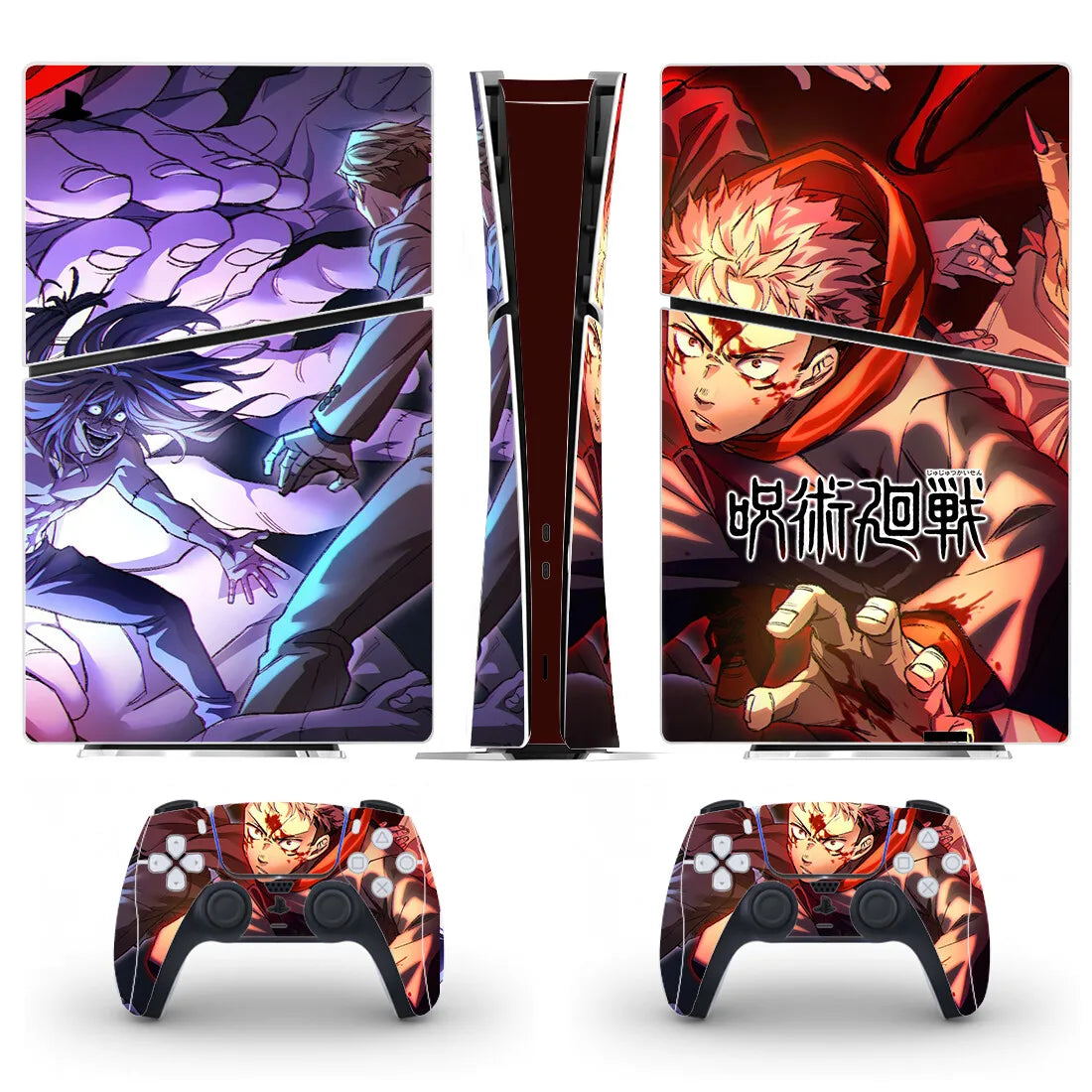 Anime Jujutsu Kaisen Gojo PS5 Slim Digital Skin Sticker Protector Decal Cover for Console Controller PS5 Slim Sticker Vinyl