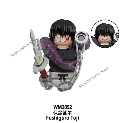 Jujutsu Kaisen MINI Puzzle Brick toys Makora Gojo Satoru Rogo Ryomen Sukuna Kugisaki Nobara Building Blocks Collection Gift