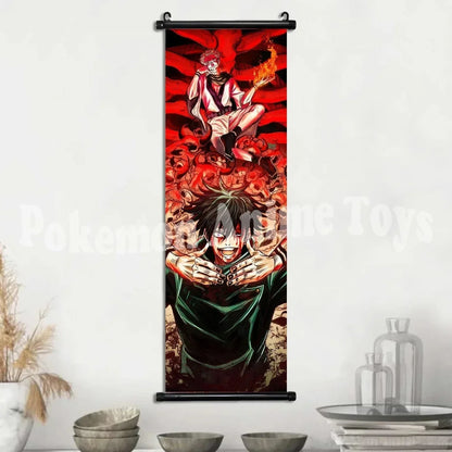 Anime J-Jujutsu Kaisen Character Gojo Satoru Room Home Decoration Mural Gift Hanging Scroll Print Canvas Poster Painting Decor