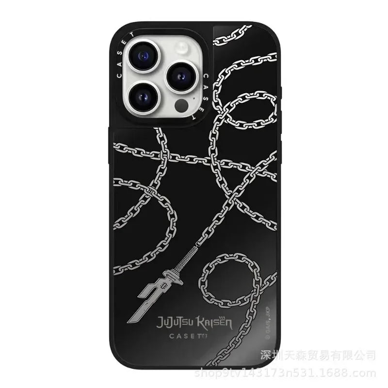 Coque de téléphone portable Jujutsu Kaisen, cadeau d'anniversaire, compatible avec iPhone 16 Pro Max, matériau miroir Apple, anti-chute