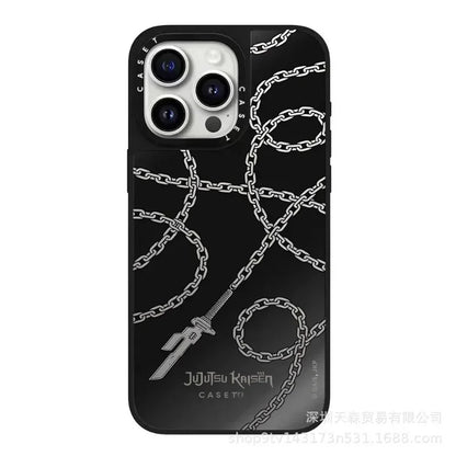 Coque de téléphone portable Jujutsu Kaisen, cadeau d'anniversaire, compatible avec iPhone 16 Pro Max, matériau miroir Apple, anti-chute