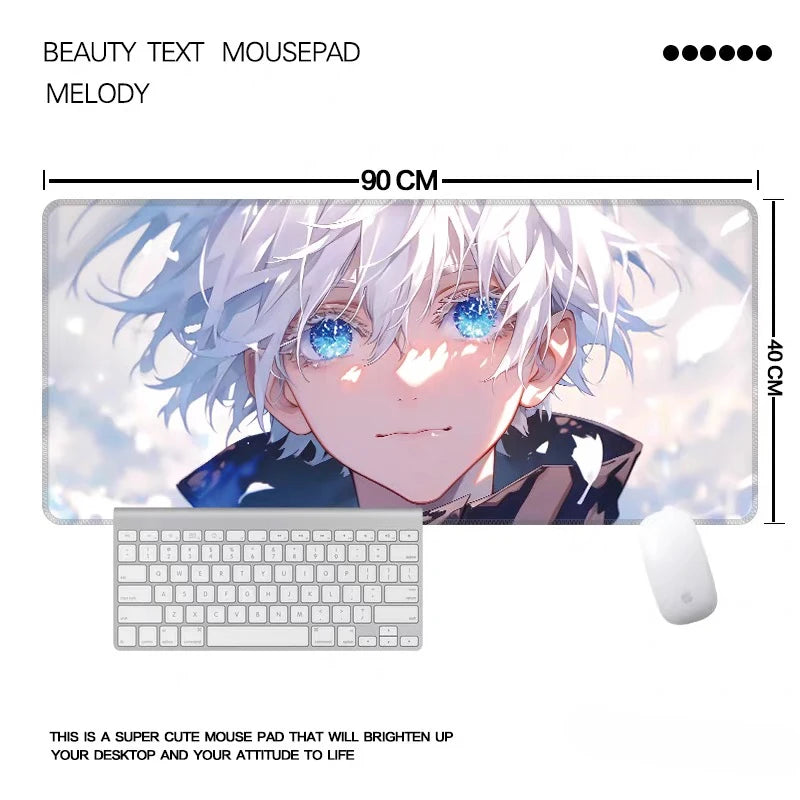 Animation Series of Jujutsu Kaisen E-sports Leather Mouse Pad Oversized Two-dimensional Gojo Satoru Game Keyboard Desktop Pad
