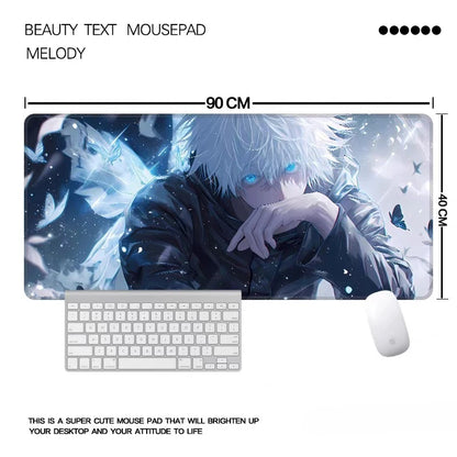 Animation Series of Jujutsu Kaisen E-sports Leather Mouse Pad Oversized Two-dimensional Gojo Satoru Game Keyboard Desktop Pad