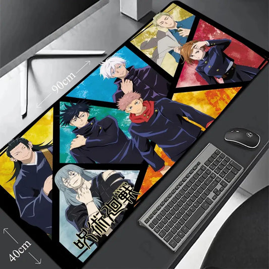 Jujutsu Kaisen Satoru Gojo Mouse Pad 90x40CM Non-slip Gaming Mousepad Gamer E-Sports Mouse Mat Mechanical Keyboard XXL Desk Mat
