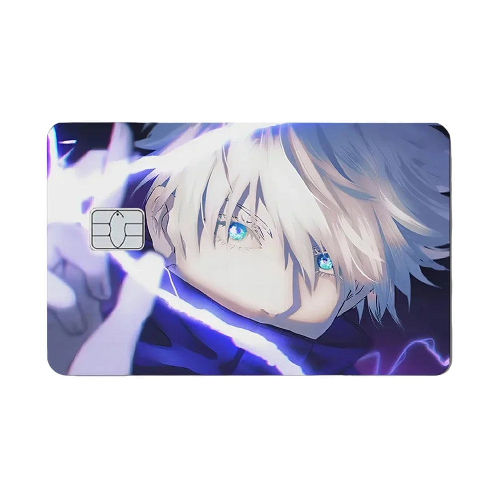 Jujutsu Kaisen Series Anime Bank Credit Cards Stickers Satoru Gojo Ryomen Sukuna Decoration Waterproof Scratch Resistant Sticker