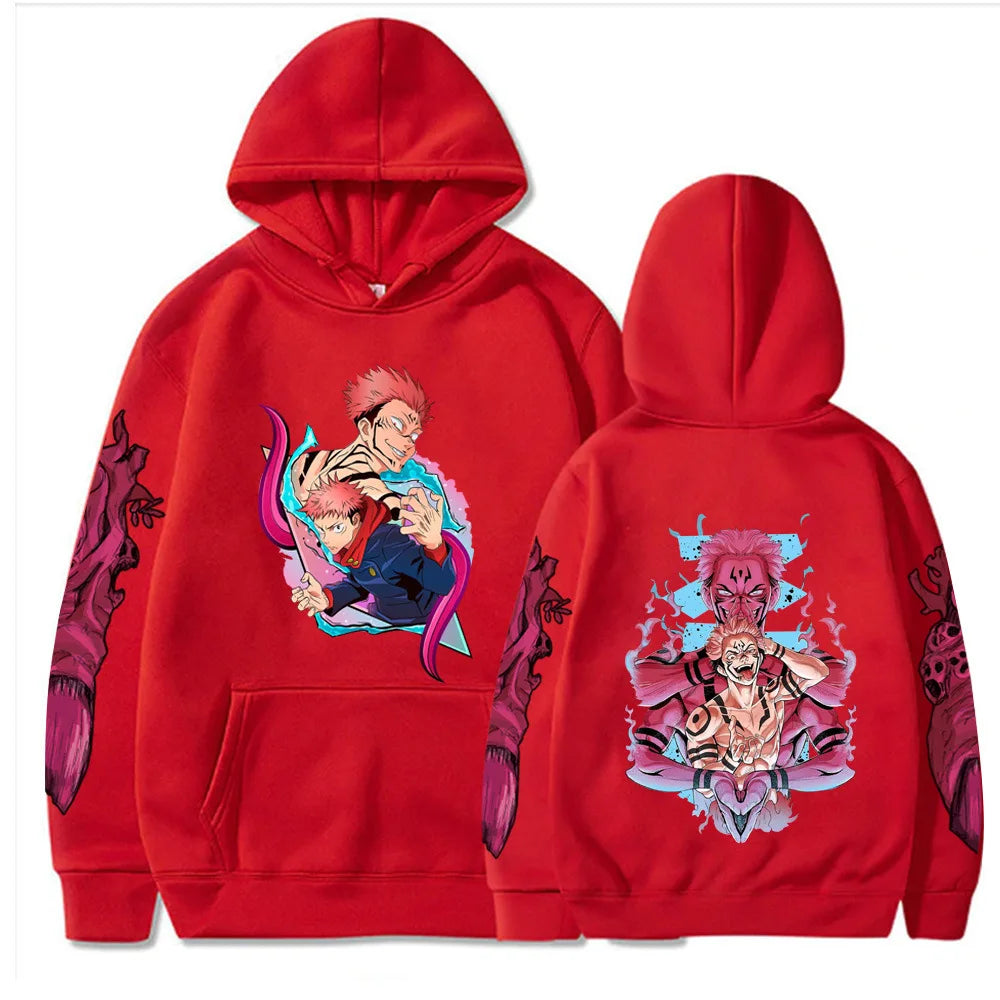 Autumn and winter comfortable and soft hot blood adventure anime Jujutsu Kaisen print men's casual fashion street hoodie - Jujutsu Kaisen Merch - Free Shipping Buy Now