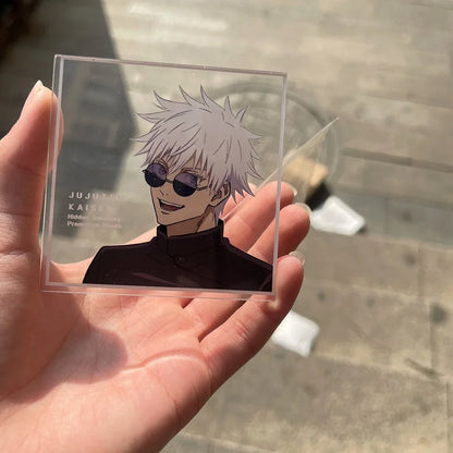 2pcs Jujutsu Kaisen Gojo Satoru & Geto Suguru Acrylic Transparent Card Anime Collectible Desktop Display Anime Merch Collectible