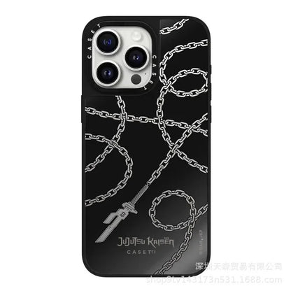 Coque de téléphone portable Jujutsu Kaisen, cadeau d'anniversaire, compatible avec iPhone 16 Pro Max, matériau miroir Apple, collection antichute