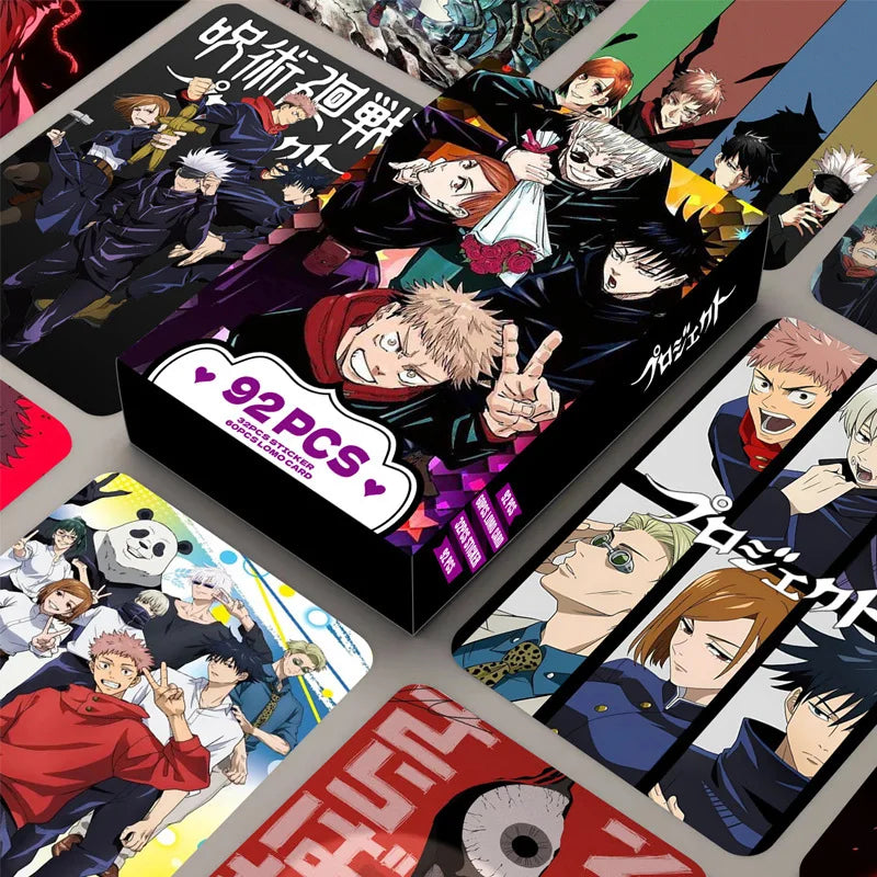 NEW 92 PCS Anime Jujutsu Kaisen Lomo Card Double-sided Hd Color Printing Picture Collection Card Gifts Toy