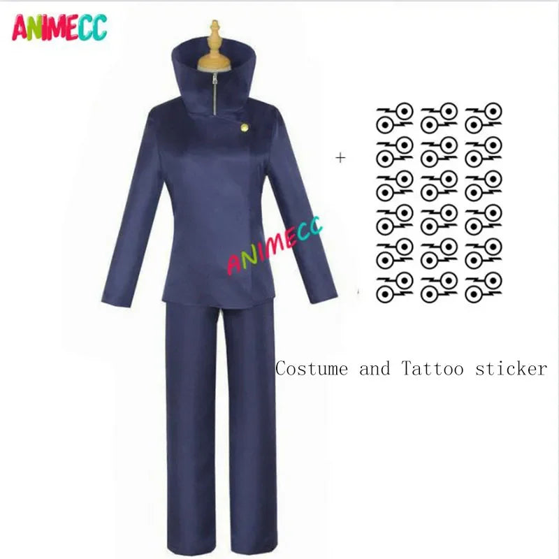 ANIMECC in Stock S-2xL Toge Inumaki Cosplay Costume Wig Tattoo Sticker Shoes Halloween Christmas Party School Uniform Outfit Men - Jujutsu Kaisen Merch - Free Shipping Buy Now