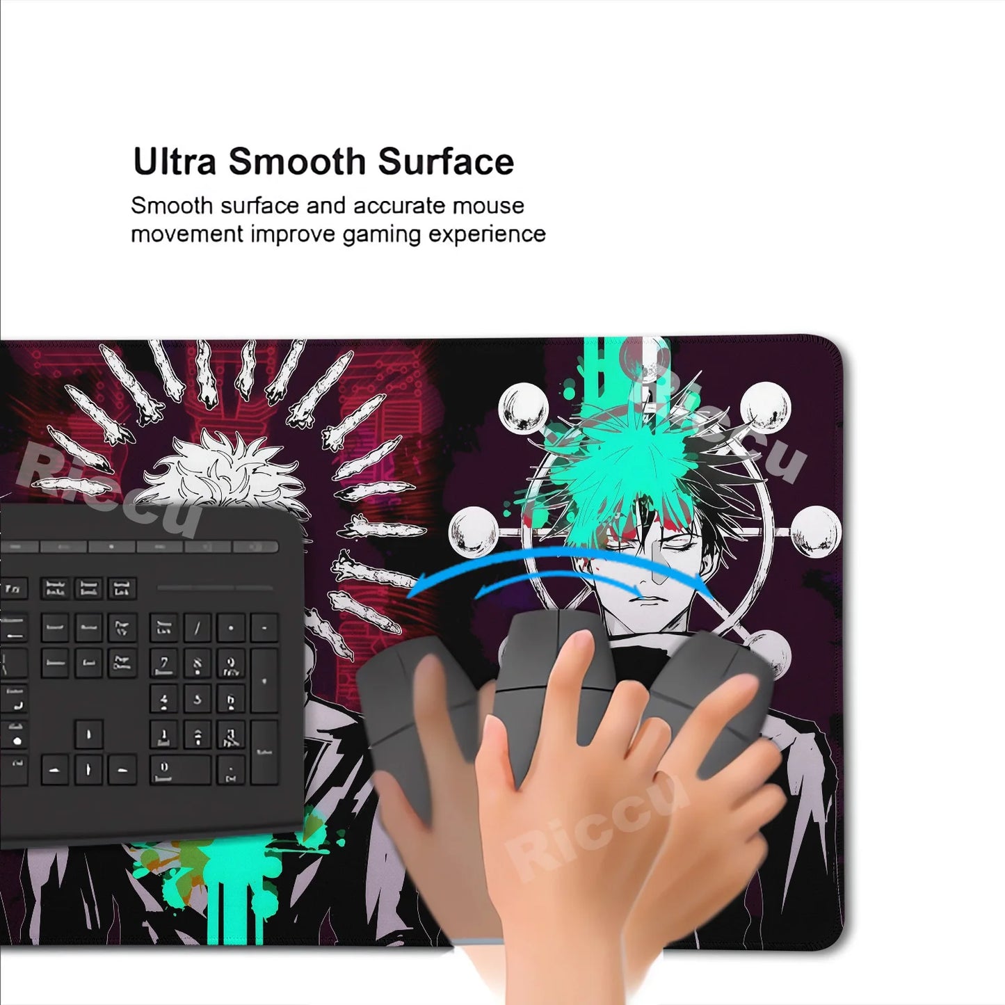 HD XXL Ryomen Sukuna 400x900mm Black Anime Jujutsu Kaisen Mouse Pad Gojo Satoru MousePad Computer Gaming PC Accessories Desk Mat