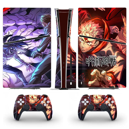 Anime Jujutsu Kaisen Gojo PS5 Slim Disc Skin Sticker Decal Cover for Console and Controllers PS5 Slim Disk Skin Sticker Vinyl