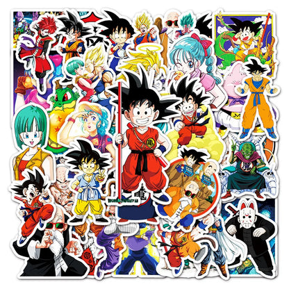 Lot de 50/100 autocollants dessin animé Attack On Titan Jujutsu Kaisen, autocollants imperméables pour skateboard, ordinateur portable, voiture, moto