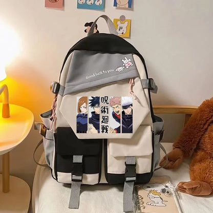 Sacs d'école Anime Jujutsu Kaisen Gojo Satoru Itadori Sukuna JJK Gojo Sensei Bookbag filles femmes sac à dos scolaire Rugzak