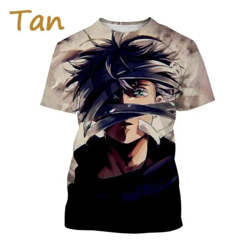 Jujutsu Kaiju Kaisen Gojo Satoru 3D Print T-shirt for Men and Itadoru Yuji, Graphic Fashion Clothes - Jujutsu Kaisen Merch - Free Shipping Buy Now