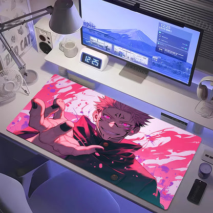 Large Gaming Mousepad Jujutsu Kaisen Mouse Pad Anime Gojo Satoru Desk Mat Gamer Company Keyboard Mouse Mats Computer Carpet