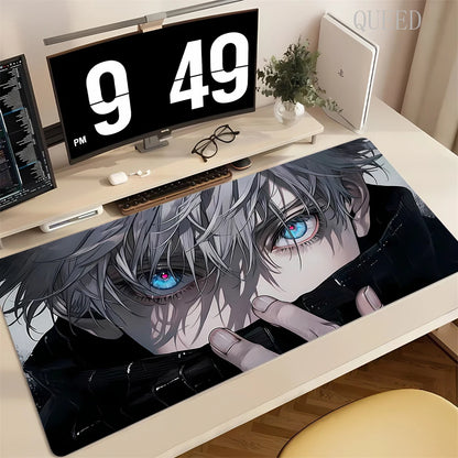 90x40CM Black Anime Jujutsu Kaisen Large Mouse Pad Ryomen Sukuna Xxl MousePads Pc Computer Gaming Accessories Non-slip Desk Mat