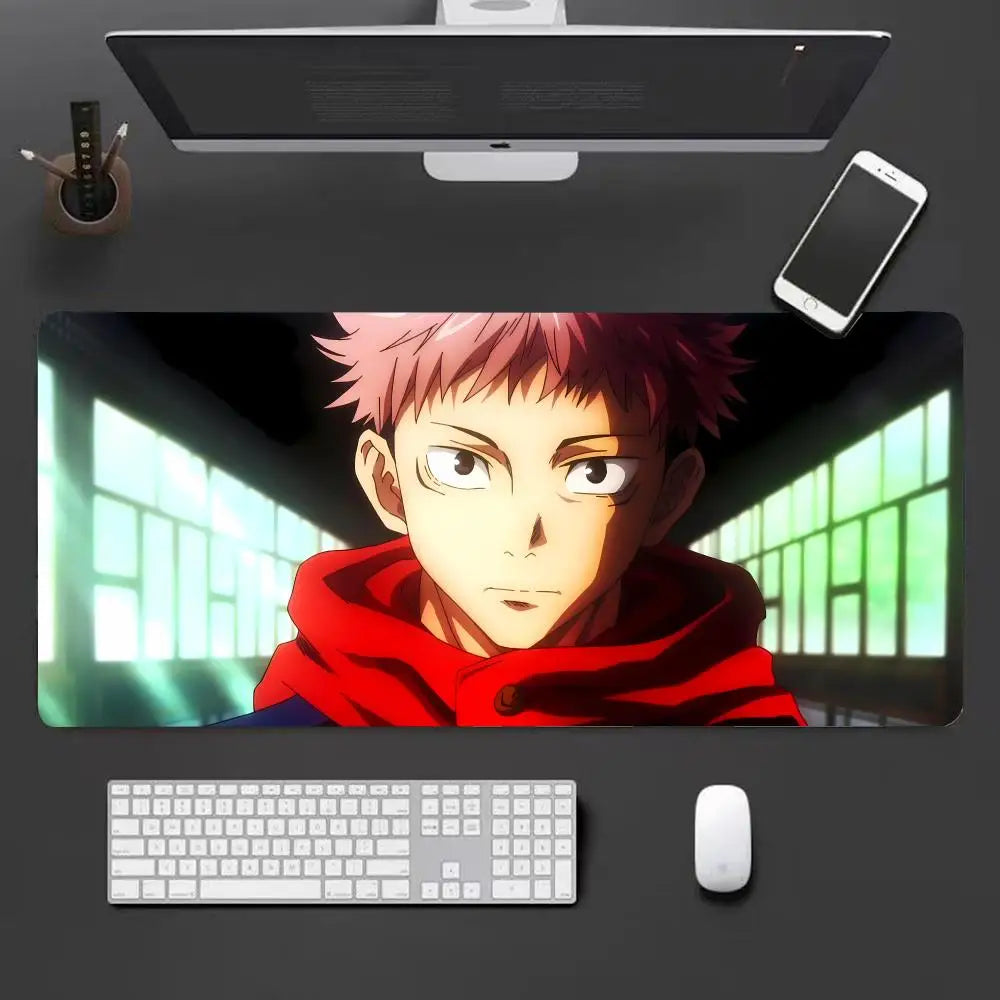 Anime Jujutsu Kaisen Mouse Pad Large keyboard Mouse Desk Pad Non-Slip Rubber Gaming Mouse Pad Laptop Mouse Carpet HYBXXC