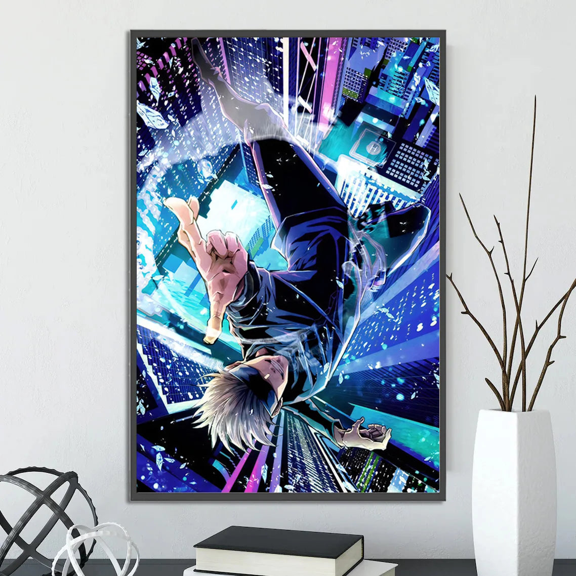 Jujutsu Kaisen Gojo Satoru Self-adhesive Poster Figures Home Decoration Anime Wallpaper Painting Wall Art Bedroom Cartoons Decor