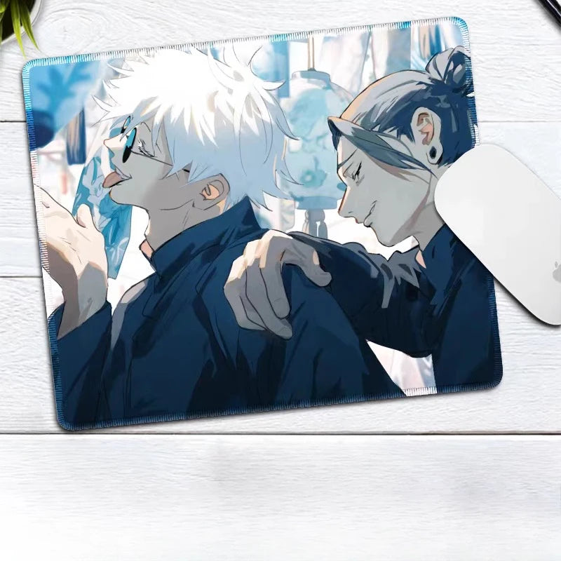 Premium Anime Jujutsu Kaisen Gojo Satoru Leather Mouse Pad Ryomen Sukuna Fushiguro Megumi E-sports Table Mat Small Keyboard Pad