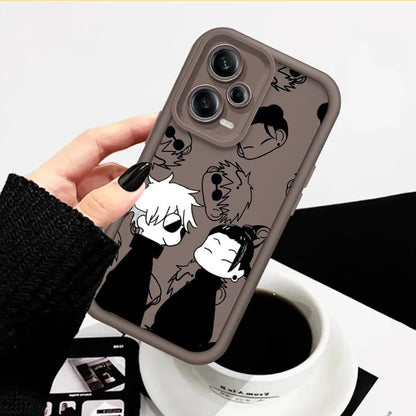Coque de téléphone en TPU pour Xiaomi Redmi Note 13, 12, 12C, 11, 11S, 10, 10C, 10A, 9C, 9A Pro 5G, motif dessin animé Jujutsu Kaisen