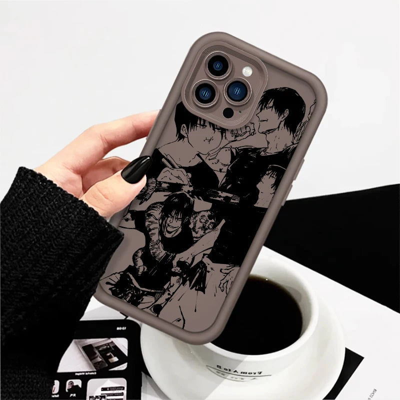 Coque de téléphone Jujutsu Kaisen Toji Cool Eye Ladder pour Apple iPhone 15 14 13 12 11 XS XR X Pro Max Plus Funda