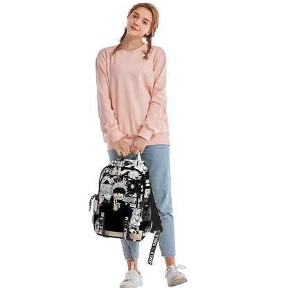Sac à dos d'école Anime Satoru Gojo pour ordinateur portable, sac à dos pour garçons, filles, adolescents, sac d'école, sac de voyage, sac à bandoulière