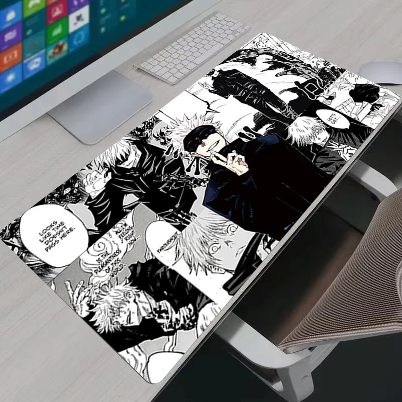 Mouse Pad Cool Anime Jujutsu Kaisen Gojo Satoru Large Gaming Mousepad Gamer Laptop Keyboard Mat Computer Cabinet Desk Mat