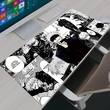 Mouse Pad Cool Anime Jujutsu Kaisen Gojo Satoru Large Gaming Mousepad Gamer Laptop Keyboard Mat Computer Cabinet Desk Mat